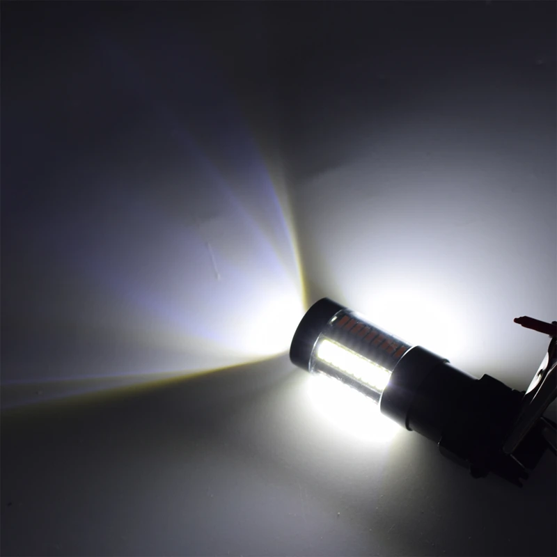 2PCS 3157 4014 66SMD Dual Color WhiteAmber LED 3157 3155 3457 4157 Switchback LED Bulbs with Projector For Turn Signal Lights.5