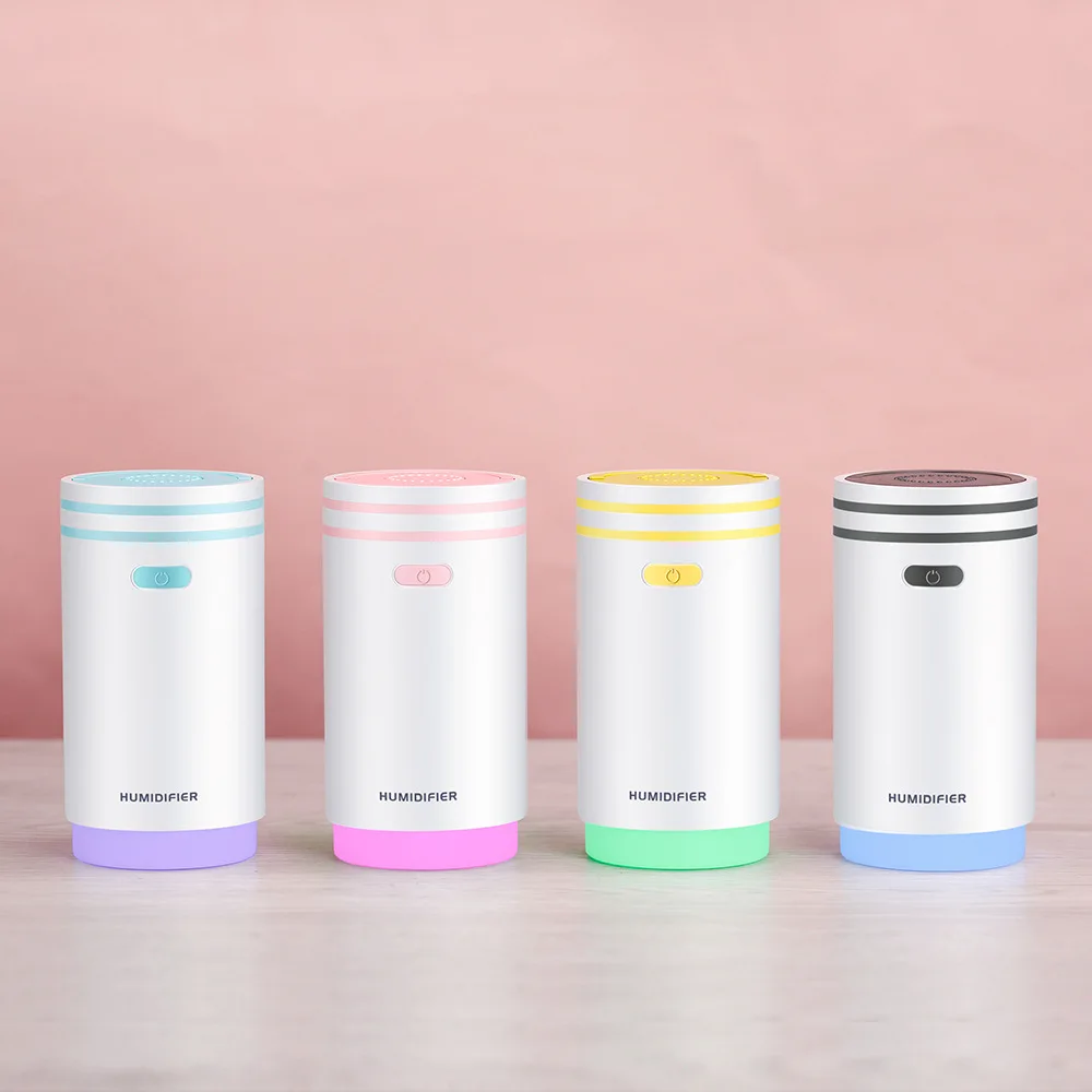 

air humidifier 280ml Aromatherapy home usb air humidifier with a small fan and LED night light car Essential oil aroma diffuser
