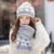 Kagenmo, зимняя шапка и шарф, твинсеты для женщин, зимняя теплая вязаная шапка, вязаный шарф с кроликом, теплый Твинсет для улицы - изображение