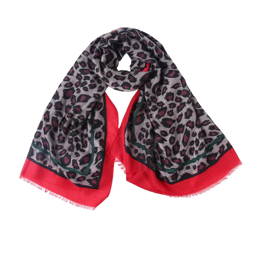 Сексуальный леопардовый вискоза шаль шарф для женщин Мода осень зима одеяло шарфы Элитный бренд обёрточная бумага пашмины мусульманский
