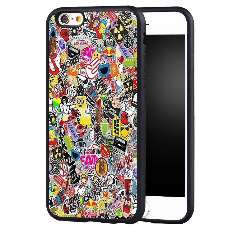 JDM Car Sticker Bomb Collage Soft TPU Silicone Full Protective case