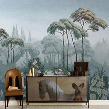 Beibehang пользовательские обои Европейский сад ручная роспись средневековые тропические джунгли стены ТВ диван ручная роспись фрески 3d обои