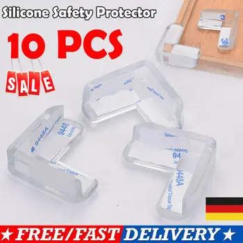 

10pc Child Baby Proofing Safety Silicone Locks Table Corner Edge Protector Cover