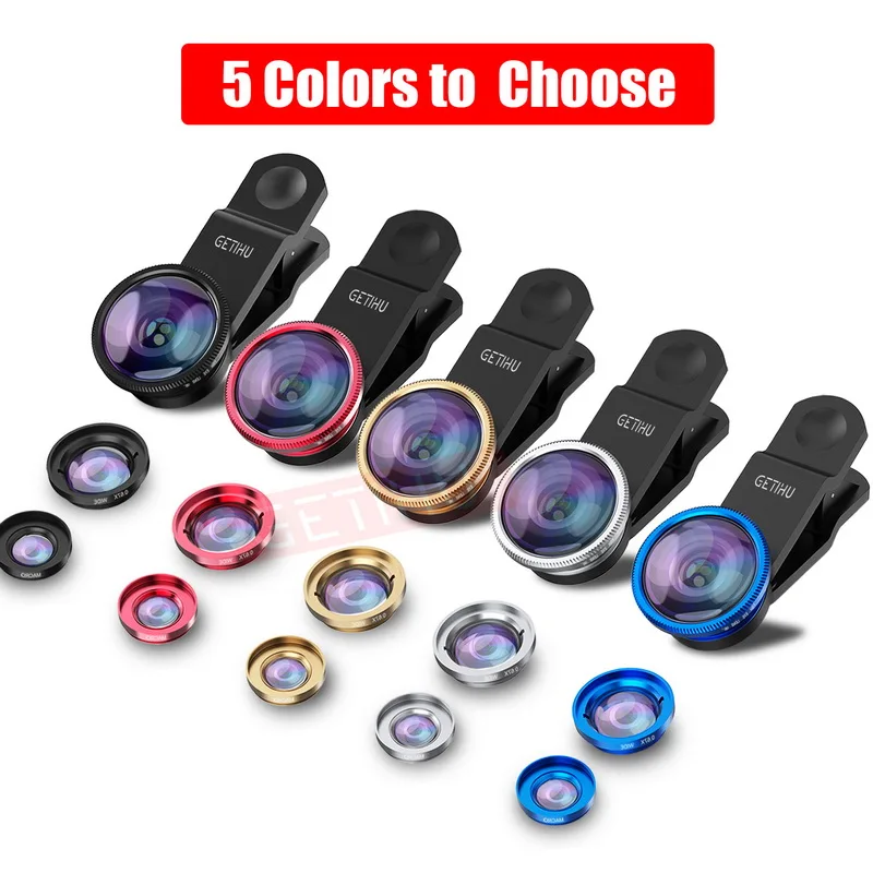 

Universal Fish Eye Lens 3in1 + Clip Fisheye Smartphone Camera Celular Lens Wide Angle Macro Mobile Phone Lents For iPhone X 6S