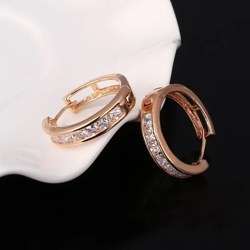 Круглые фианитовые Кристальные серьги-кольца для женщин, циркониевые серьги, модные свадебные ювелирные изделия, серьги brincos