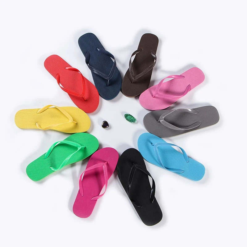 

PROWOW Flip Flops PVC Brief Candy Colored Female Beach Slippers Non-slip Summer Sandals Bathroom Women's Slippers