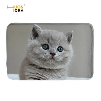 

HUGSIDEA Cute Lazy Cat 3D Print Carpets Kids Bedroom Decorative Doormat Warmer Soft Washable Rugs Mats for Home Entrance Door