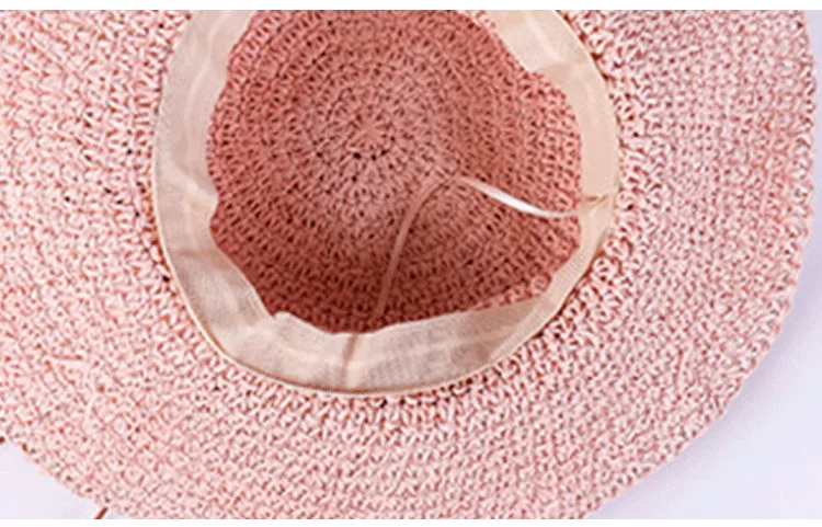 2018 South Korea Summer Fashion Lady Sun Hat New Straw Bow Straw Hat Outdoor Sunshade Beach Hat ACA36 (10)