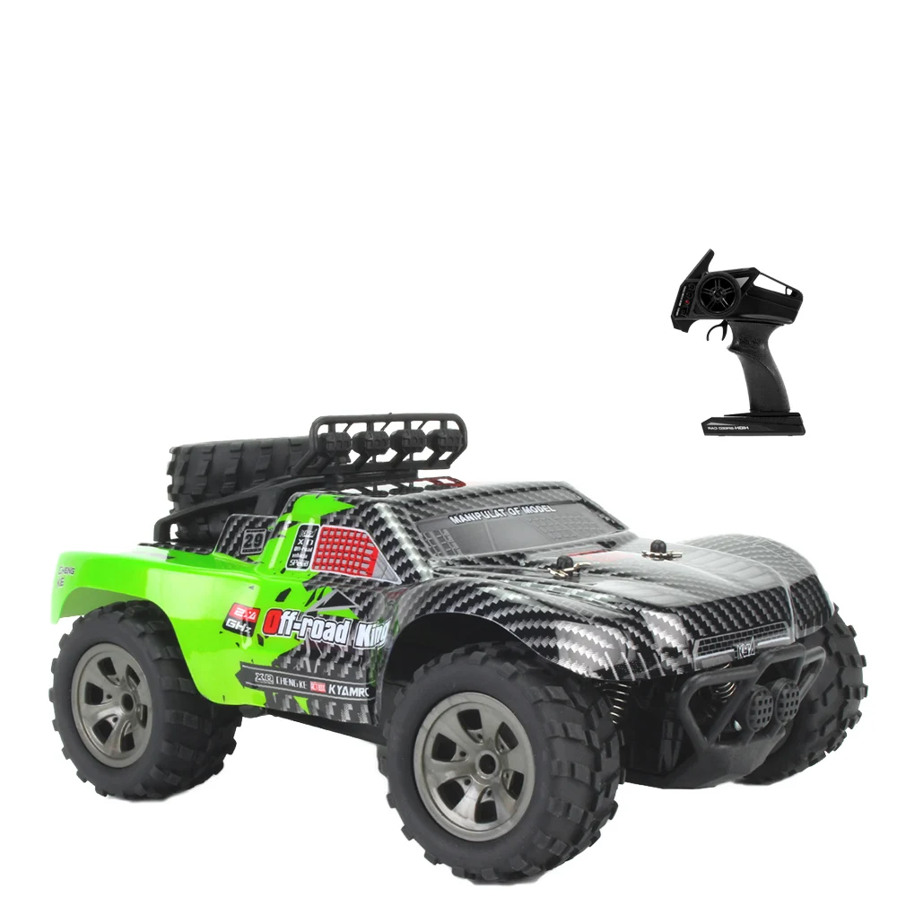 RC Car 2.4GHz 1:18 2WD PVC Car body Shell RC Cars 18kmh Off-Road King Car for Beginners Toys for Children Great Kids Gift