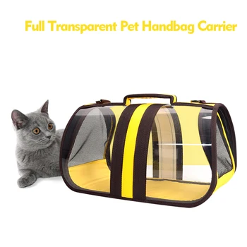 

Breathable Pet Dog Cat Carrier Bag Transparent FoldableShoulder Pet Outdoor Travel Carrier Bag Pet Backpack Handbag