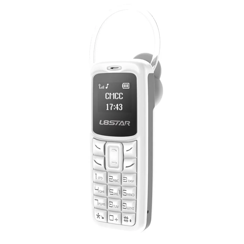 L8STAR BM30 мини телефон беспроводной Bluetooth наушники SIM+ TF карта разблокированный мобильный телефон GSM 2G/3g/4G Dialer гарнитура Мобильный с Mp3 - Цвет: Белый