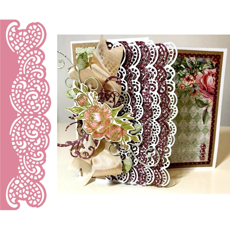 

Filigree Edge Border Metal Cutting Dies for Scrapbooking and Cards Making Paper Craft Dies New 2019