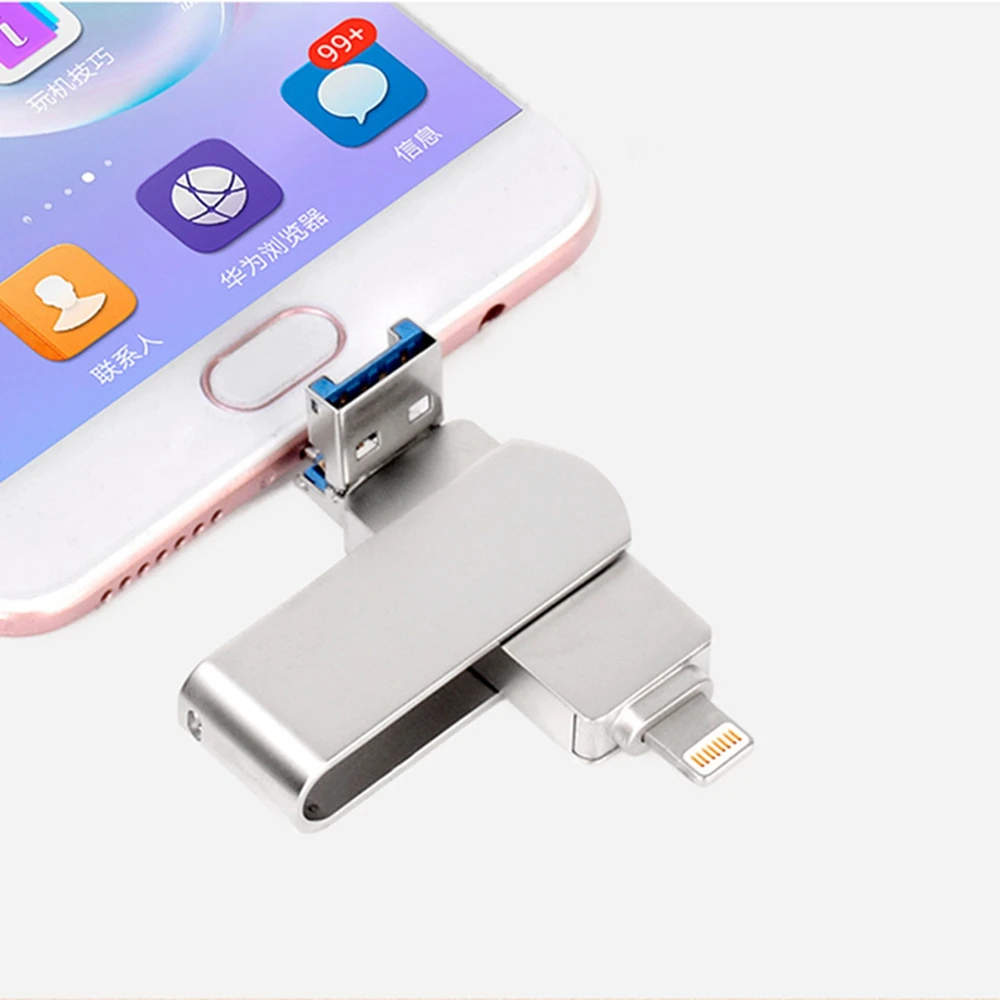 3 0 USB Flash Drives for iPhone and iPad 128 256GB iOS Flash Drive Memory Stick 5