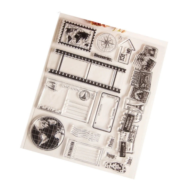 

Globe Clear Silicone Seal Stamp for DIY Album Scrapbooking Photo Card Decor