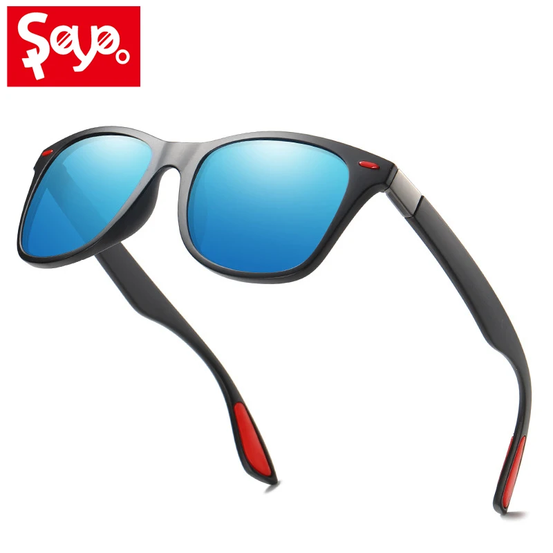 

SAYLAYO BRAND DESIGN Classic Polarized Sunglasses Men TR90 Square Frame Sun Glasses Male Driving Goggles UV400 Shades Eyewear