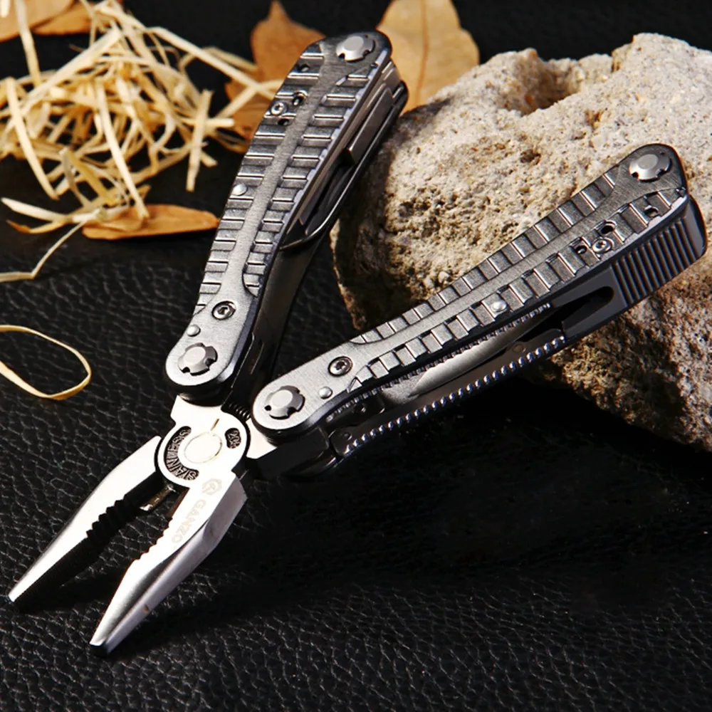 

Ganzo G105 Multitool Pliers Wire Stripper Tool kit with Screwdriver Kit & Nylon Sheath Wire Cutter Crimping Pliers