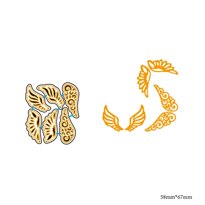 

AZSG Wing Feather Cutting Dies For DIY Scrapbooking Dies Decoretive Embossing DIY Decoative Cards Die Cutter