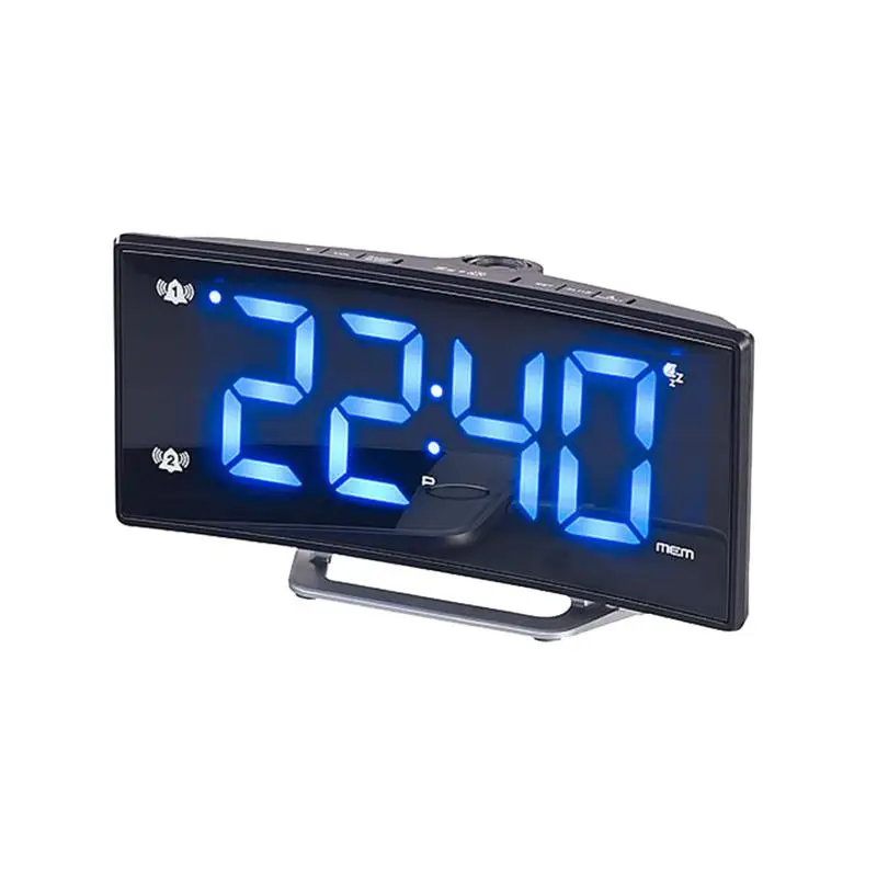 

Smart Alarm Clock Radio with Dual Alarm Snooze USB Port LED Mirror Clock for iPod iPhone iPad Sleep Timer For Home Bedroom