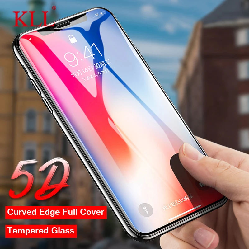 

5D Cold Carving Full Cover Tempered Glass for iPhone X XS Max XR Screen Protector Film for iPhone 6 6s 7 8 Plus Protective Glass