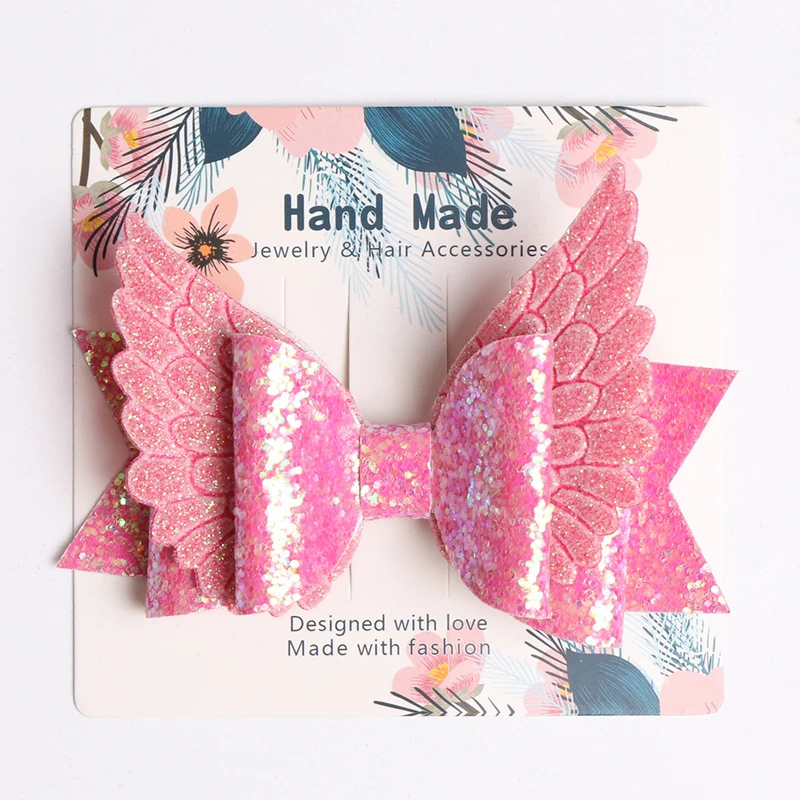 Buy Glitter Angel Wings Hair Clips for Girls Hair Bows