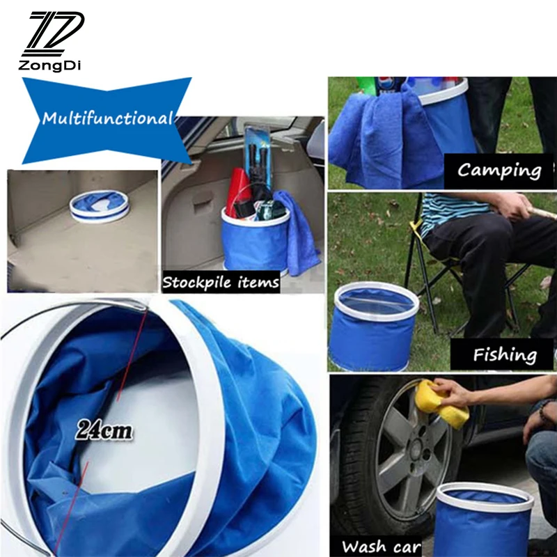 

ZD For Hyundai Tucson 2017 Solaris ix35 i30 Suzuki Swift Mitsubish ASX Mazda 3 6 Car Cleaning Tool Trunk Storage Wash Bucket Bag