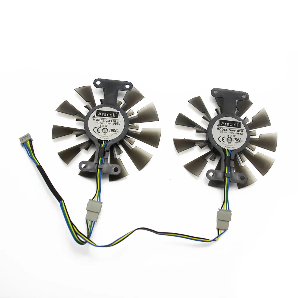 Free Shipping GA91B2H 12V 0.35A 86mm 4Pin RX 460 VGA Fan For SAPPHIRE RX460 Graphics Card Cooling Fan