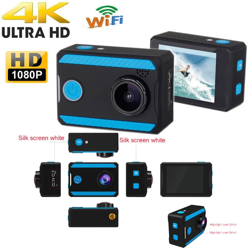 

New Mini Ultra 4K H26 HD 1080P Action Sports Camera WiFi Waterproof Camcorder Outdoor Sports Bicycle Cycling Accessories Apr 4