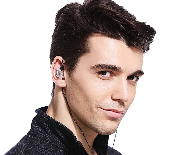 Наушники вкладыши QKZ VK1 4DD Hi Fi DJ Monito спортивные наушники для бега гибридная