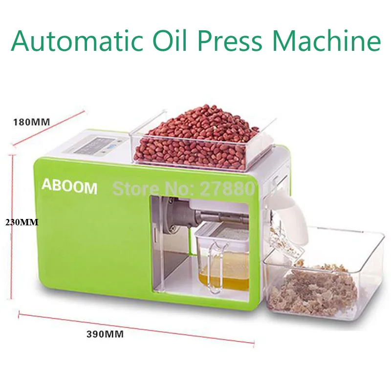 Бытовой Автоматический Масляный Пресс Электрический аппарат для коммерческого использования станок для изготовления масла Оливер/соевый соковыжималка YD-CD-0103
