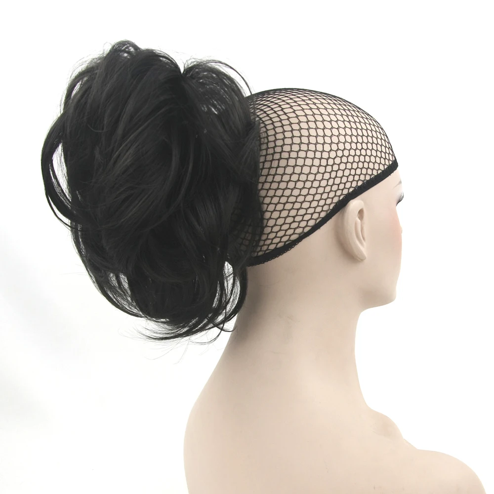 Soowee High Temperature Curly Hair Piece Blonde Claw Ponytail Synthetic Hair Black Clip In Hair Extensions Hairpiece Pony Tail