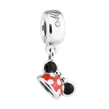 

Genuine 925 Sterling Silver Ear Hat Dangle Charm Beads Fits Bracelets & Bangles Women Fashion Jewelry berloques kralen Wholesale