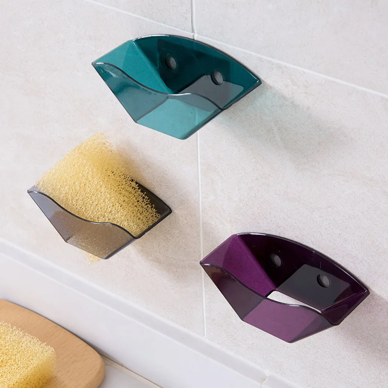 1pc Kitchen Sink Caddy Sponge Holder Adhesive Holder Cleaning Brush