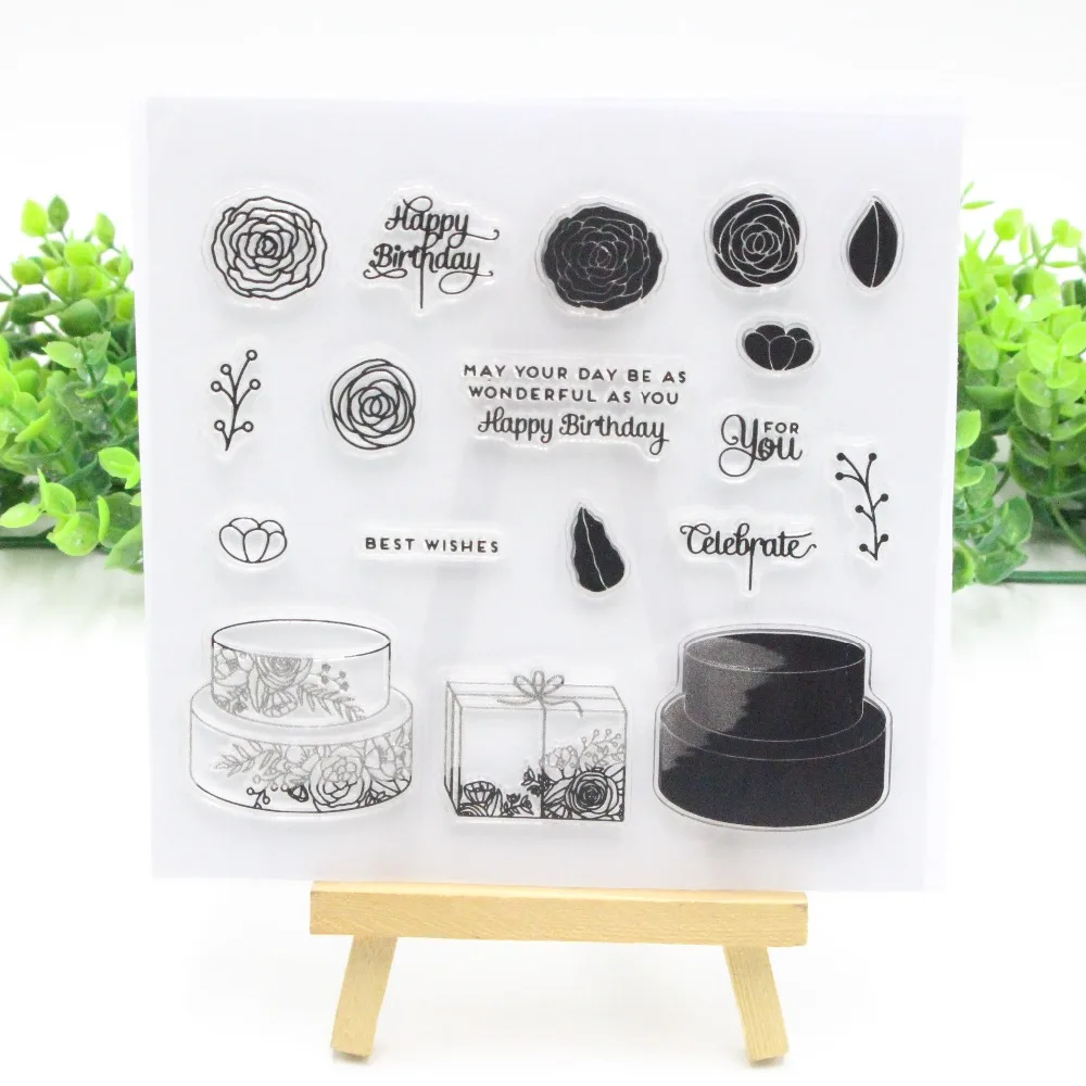 NEW Transparent Clear Stamps for DIY Scrapbooking/Card Making/Kids Christmas Fun Decoration Supplies | Канцтовары для офиса и