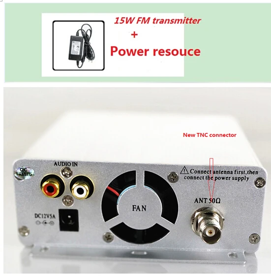 

FM transmitter 15 watt FMU SER ST-15B stereo PLL broadcast radio with 76MHz-108MHz-100khz + POWER RESOUCE