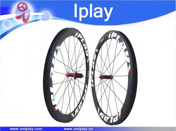 Sale IPLAY carbon wheels 50mm clincher road bike R36 hubs 700c wheel carbon rim clincher 50mm carbon fiber 23mm width wheels 5