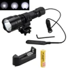 Tactical 2500lm T6 White Q5 Green/Red Light Flashlight Hunting Light Torch+Scope Mount +Pressure Switch+18650 Battery+Charger ► Photo 2/6