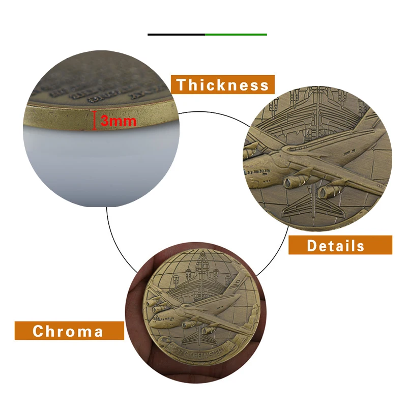 WR Юнайтед Air Force металлическая памятная монета C-17 Globemaster бронзовая наградная монета для коллекционных подарков на день рождения