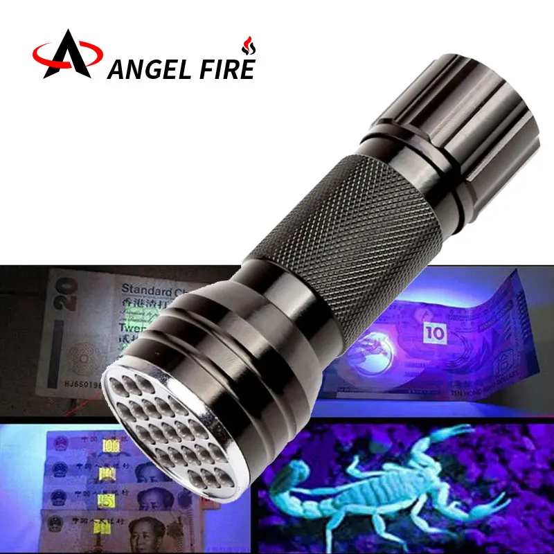 

High Quality 21 LED Ultraviolet Lamp Scorpion Lamp 395-400 Nano-LED Ultraviolet Flashlight Curing Driving Safety Ultraviolet Det