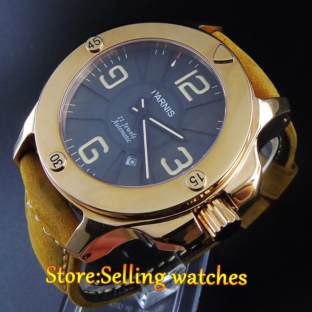 

47mm Parnis Sapphire Glass Luminous Japan 21 Jewels MIYOTA Movement men's watch