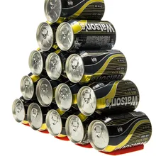 Nouveauté haut de gamme nouveauté réfrigérateur canette bière vin porte-bouteille organisateur support tapis empilage bien rangé outil