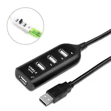 Высокоскоростной 45 см 4 порта usb-хаб Mini USB 2,0 сплиттер адаптер для ПК компьютер мобильный телефон портативный USB2.0 соединительный узел