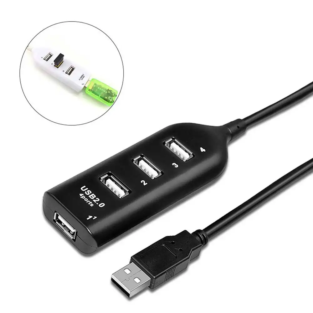 

High Speed 45CM 4 Port USB Hub Mini USB 2.0 Splitter Adapter for PC Computer Mobile Phone Portable USB2.0 Connector Hub