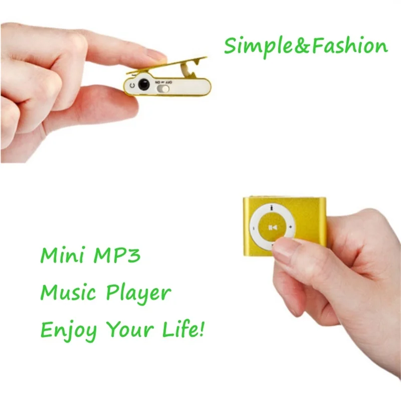 MP3 Colorful Mini Mp3 Music Player Mp3 Player Micro TF Card Slot USB MP3 Sport Player USB Port With Earphone 2GB TF Card