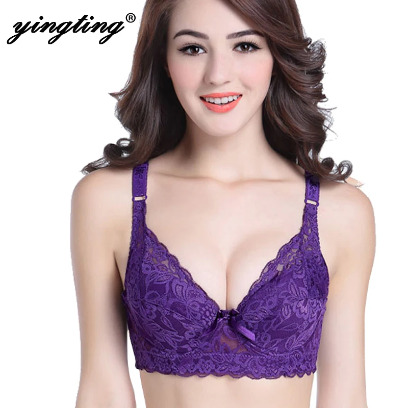 New 2017 Women Sexy Lace Bra for Women Embroidery 80 85 90 95 100 105 C