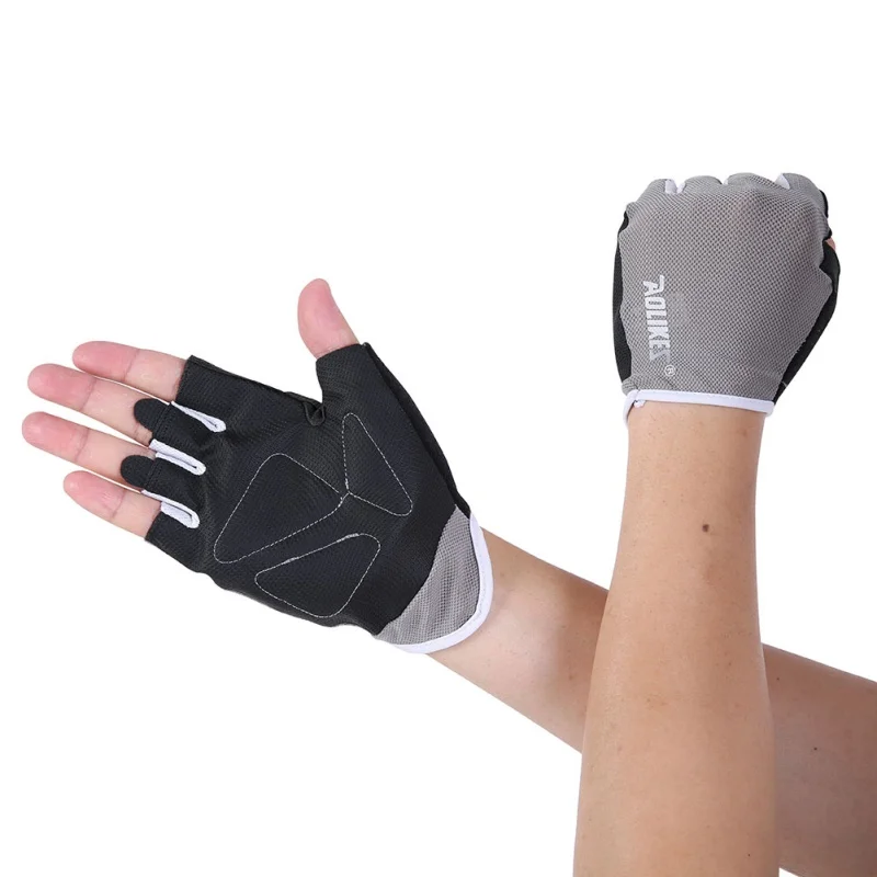 Новые женские/мужские перчатки для тренировок в спортзале Бодибилдинг Спорт Фитнес перчатки для занятий тяжелой атлетикой мужские перчатки женские S/M/L - Цвет: H