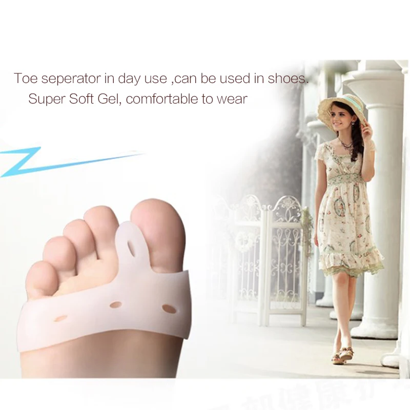 1pair=2pcs Hallux Valgus Bunion Corrector Forefoot Pads Bone Thumb Orthopedic Brace Silicone Big Toe Separator Orthopedic Mats