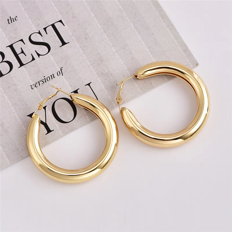 IF-YOU-Fashion-Gold-Color-Oversize-Hoop-Earrings-For-Women-Bohemia-Wide-Big-Round-Statement-Earring (2)