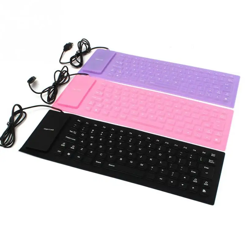 For Laptop Notebook Portable Flexible Silicone Keyboard Foldable
