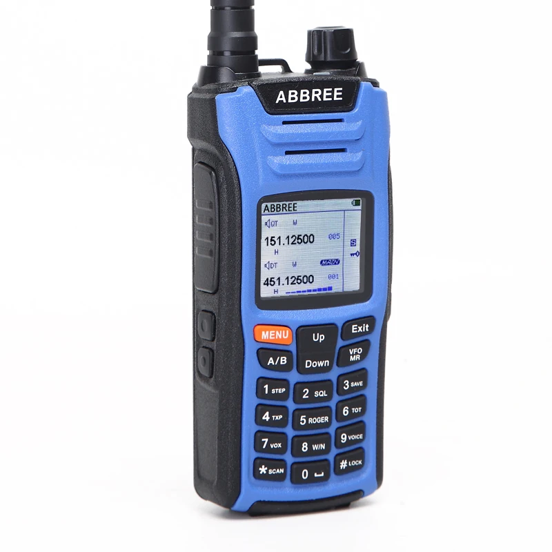 Abbree AR-F6 6 полос портативная рация Dual 999CH Мультифункциональный VOX DTMF SOS сканирование ЖК-дисплей цветной дисплей корпус радиостанции + динамик