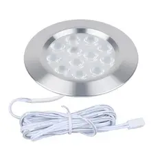 Под шкаф светильник светодиодный 12 В 3 Вт алюминиевый шкаф кухонный шкаф Шайба шкаф мебель лампа счетчик витрина книжная полка светильник ing